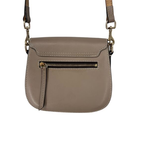 Dooney & Bourke Saddle Bag Crossbody Beige Leather Old Money Equestrian - Picture 3 of 16